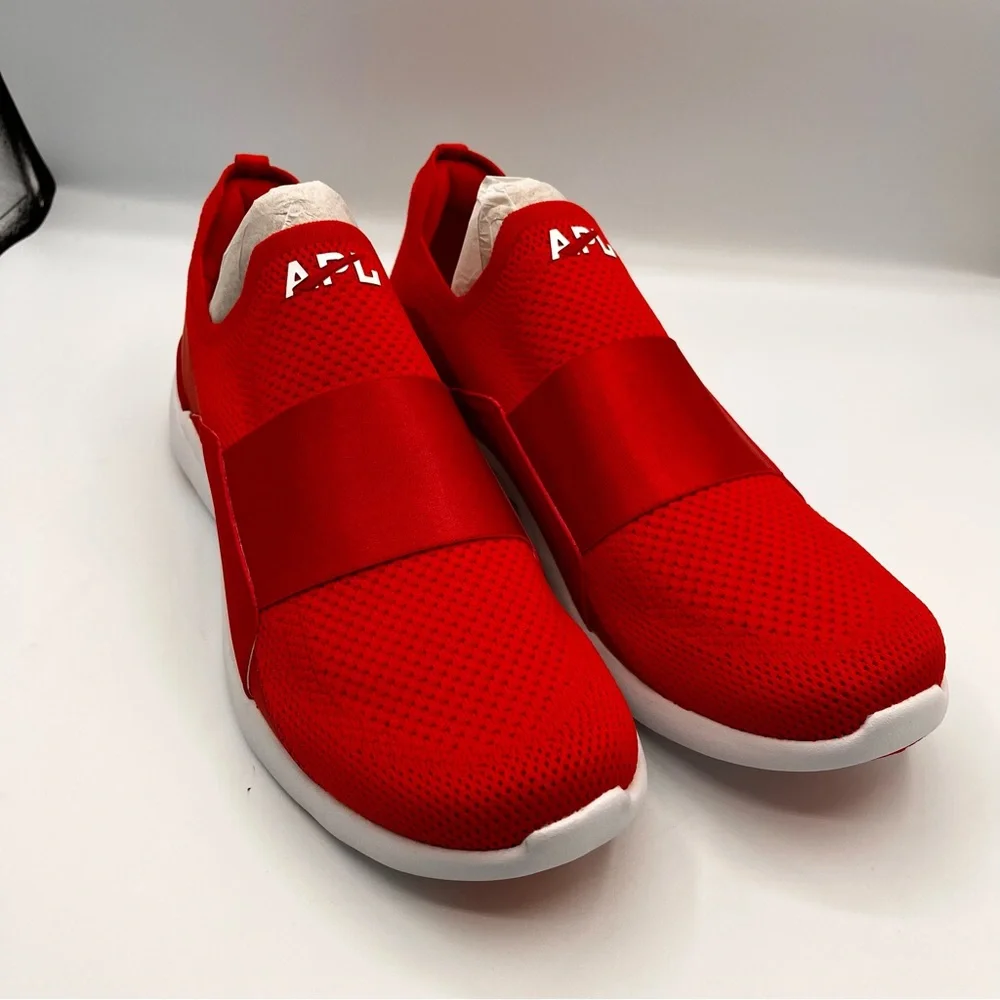 APL Men's 11.5 Techloom Bliss Slip On Athletic Shoes Run Gym Red White NIB Gift - Picture 3 of 9